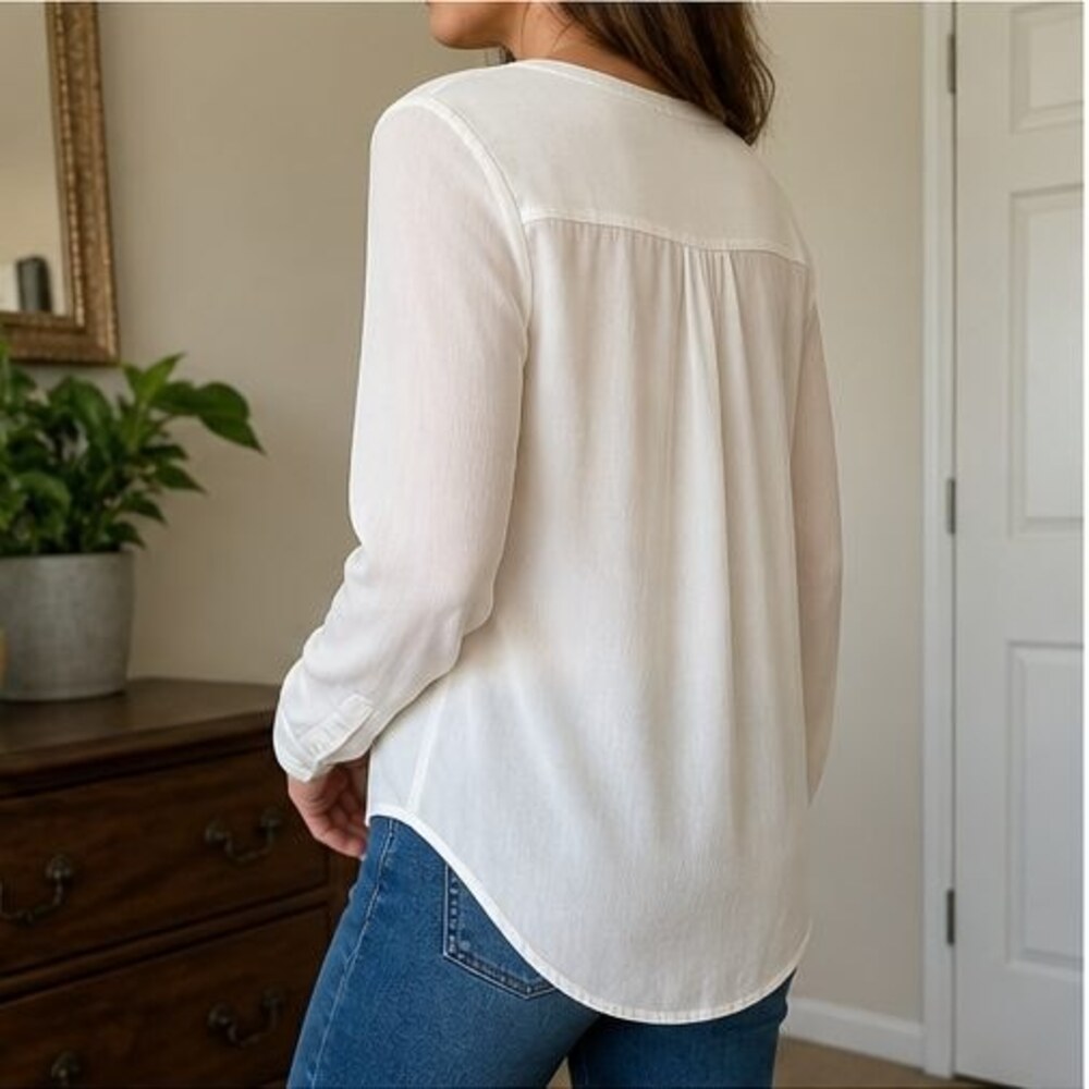 Ivory Ruffle Blouse - Picture 3 of 6